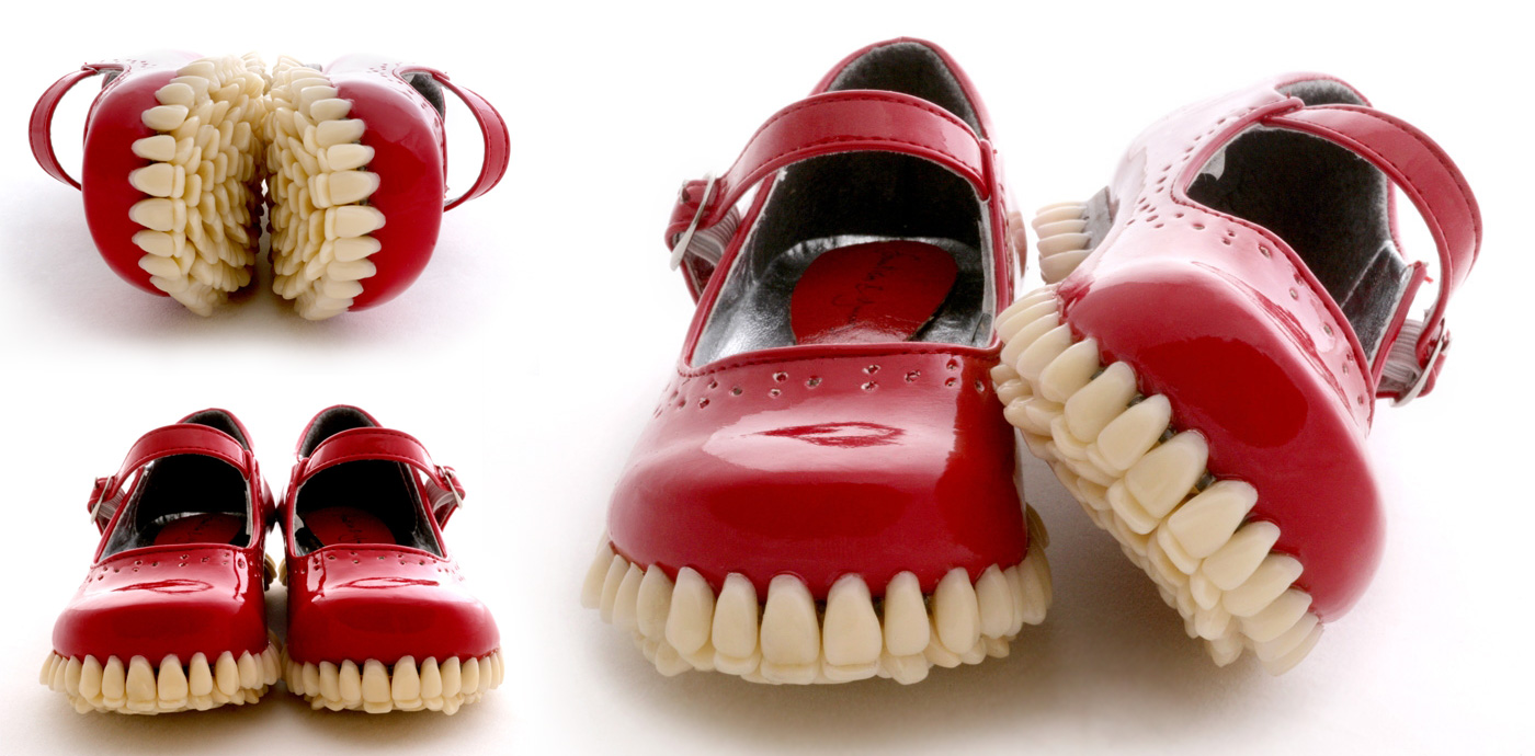 В подошвахботинок использовано более 1000 зубов