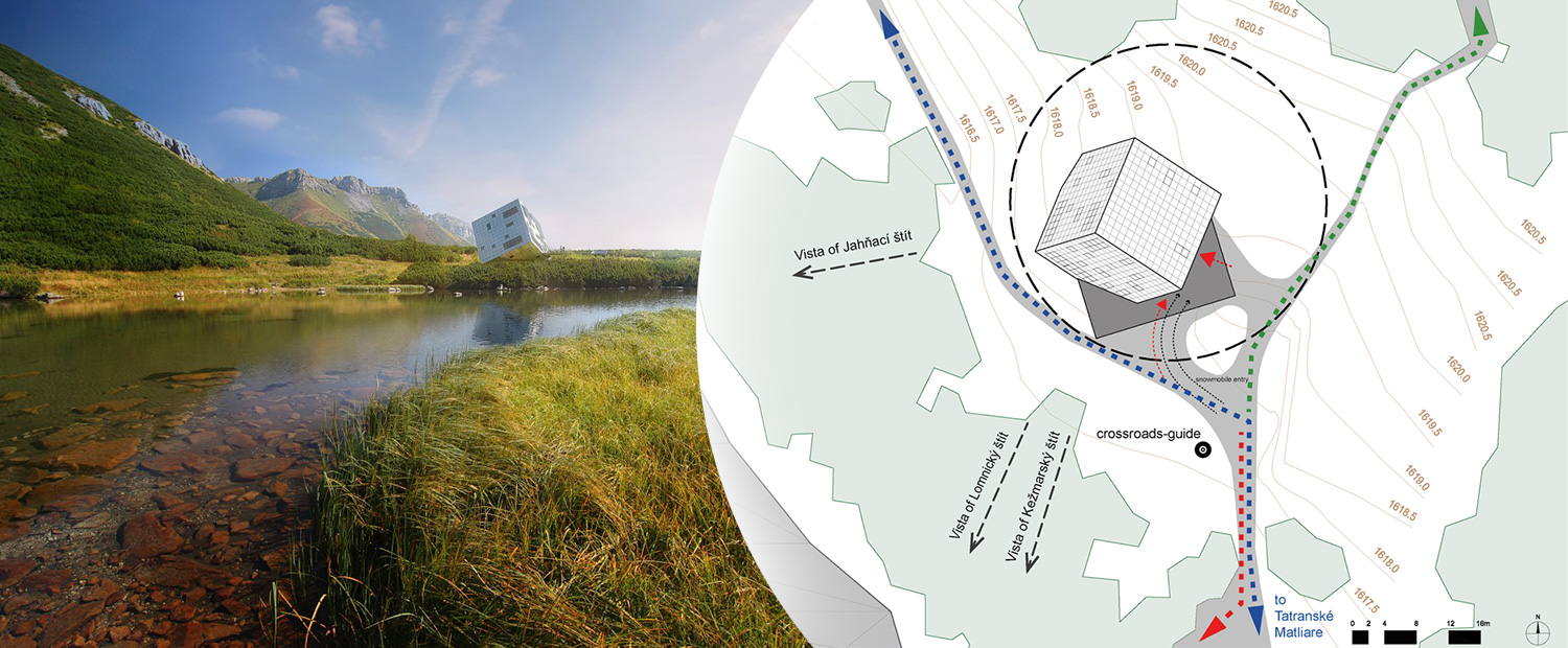 Летом горный приют выглядит как инопланетный объект