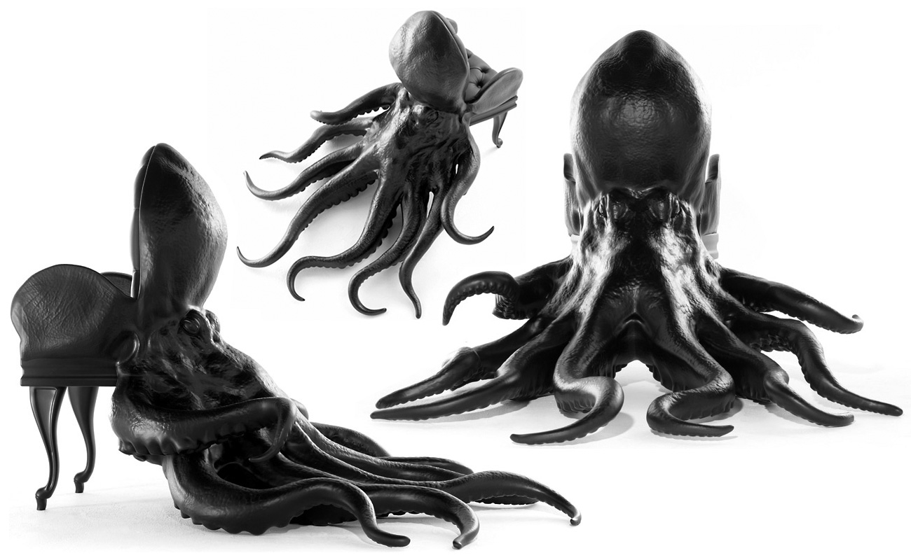 Элегантное кожаное кресло - осьминог