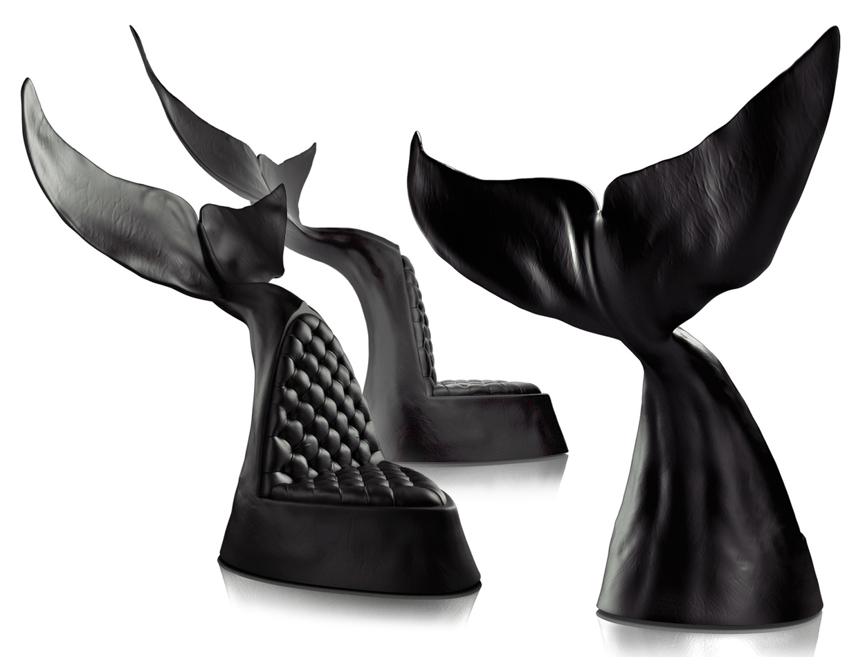 Кресло в форме хвоста кита