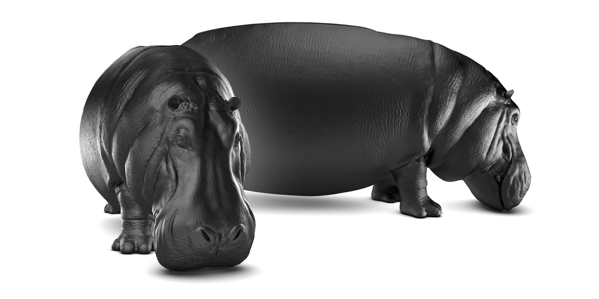 Кожаные диваны и кресла, имитирующие животных