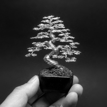 Скульптура бонсай: деревья из проволоки