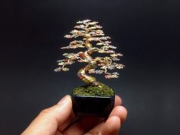 Скульптура бонсай: деревья из проволоки