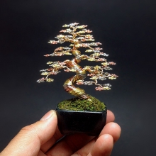 Скульптура бонсай: деревья из проволоки