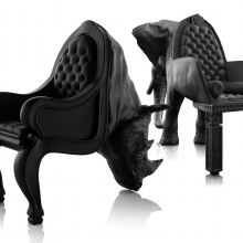 Домашний зоопарк: кожаная мебель в форме животных